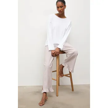 Dámské pyžamo Pyžamo Answear.LAB WA25-PJD019 béžová 80X, vel. M