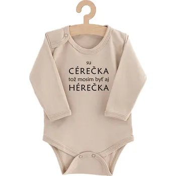 Kojenecký body Bodýčko Cérečka Barva: Béžová, Velikost: 80 přes hlavu (9-12 měsíců)