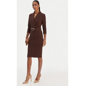 Dámské šaty Rinascimento Koktejlové šaty CFC0126777003 Hnědá Slim Fit M