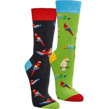 Pánské ponožky Ponožky Socks 4 Fun 6209.104 Papoušci - sada 2 páry