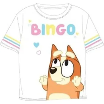 Dívčí tričko Bluey Dívčí triko Bingo (Bluey) - krátký rukáv (bílé) Velikost: 92