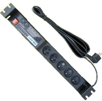 elektrický kabel OCRACK ACAR 19" napájecí panel 504WF/5m 5x220VBK