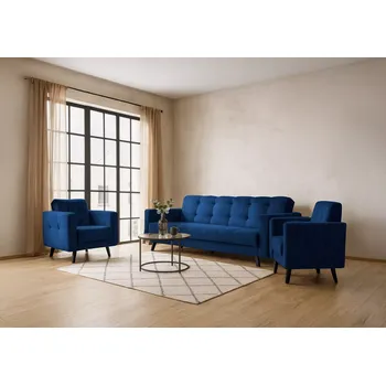 Sedací souprava Sedací souprava LINIA 3+1+1 modrá