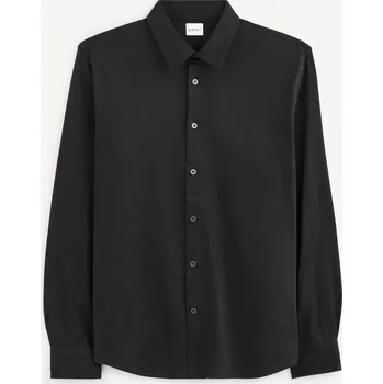 Pánská košile Celio Bavlněná košile Vajersey 1099486 Černá S