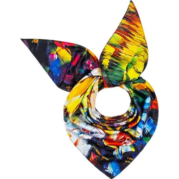 Šátek Dámský šátek s potiskem malby - Dáma s deštníkem a Noční město 9001637-18