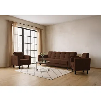 Sedací souprava Sedací souprava LINIA 3+1+1 hnědá