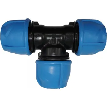 Vodovodní potrubí PE svěrný T-kus přímý 20 x 20 x 20 mm - 158-400-223