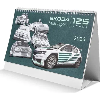 Kalendář stolní kalendář Škoda motorsport 2026 290x200mm