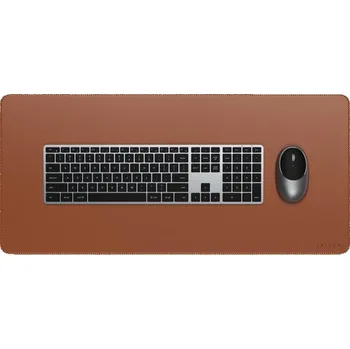 Klávesnice pro tablet Podložka SATECHI na stůl pro Apple MacBook / iMac / Magic Mouse - umělá kůže - hnědá