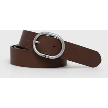 Opasek Kožený pásek Levi's 37460.0090 hnědá 88X, vel. 65
