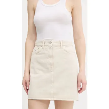 Dámská sukně Džínová sukně Tommy Jeans DW0DW20607 béžová 01X, vel. 24
