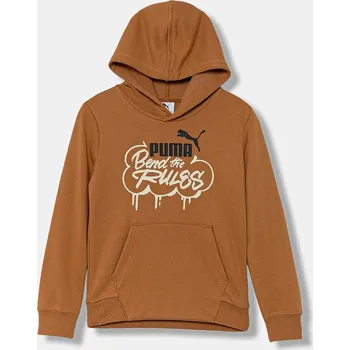 Chlapecká mikina Dětská mikina Puma MID90s Hoodie TR B 688468. hnědá 82X, vel. 152