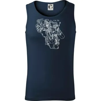 Motor Škoda/ VW 1.9L TDI z boku - Tílko pánské Core - 2XL ( Námořní modrá (téměř černá) )