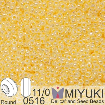 Korálek Korálky Miyuki Round 11/0. Barva 0516 Light Daffodil Ceylon. Balení 5g