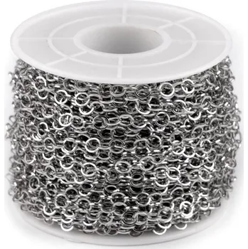 Řetízek Řetízek z nerezové oceli 3,8 mm metráž Varianta: platina, Balení: 1 m