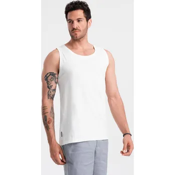 Pánská móda Pánské tílko OMBRE OM-TSBT-0192 WHITE L