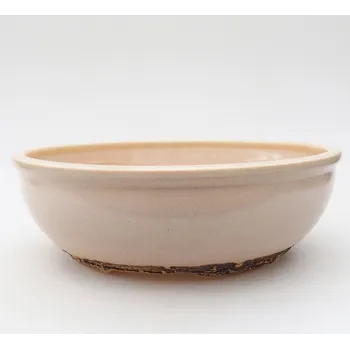 Květináč Keramická bonsai miska 20,5 x 20,5 x 6,5 cm béžová