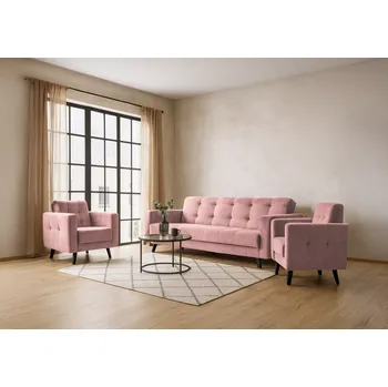 Sedací souprava Sedací souprava LINIA 3+1+1 růžová