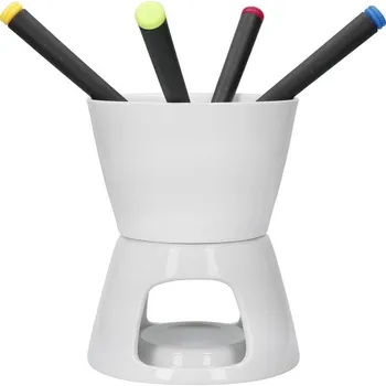 Fondue KitchenCraft Sada na čokoládové fondue, bílá
