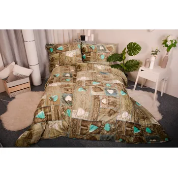 Povlečení Aaryans Petra tyrkysové 140 x 200, 70 x 90 cm zip