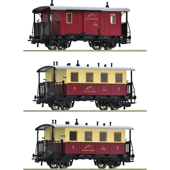 Vláček a vláčkodráha Roco 3dílná sada ozubnicového osobního vlaku Sonnblick-Bahn - 6200063