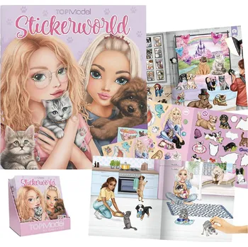 Hračka Kreativní sešit Top Model Stickerworld Doggy and Kitts – se samolepkami pejsků a koťátek