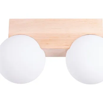 Bílé/v přírodní barvě stropní svítidlo se skleněným stínidlem ø 12 cm Solum – Sollux ID_1826548