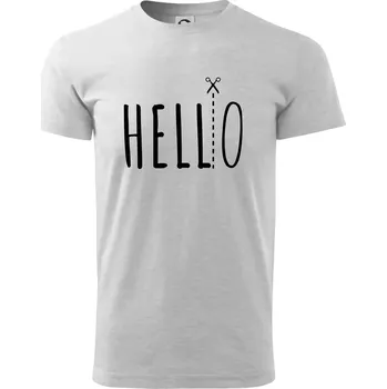 Pánské tričko Hello - Triko extra velké (5-8XL) - 6XL ( Světlešedý Melír )