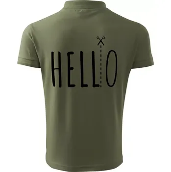 Pánská košile Hello - Polokošile pánská Pique Polo 203 - M ( Khaki )