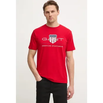 Pánské tričko Bavlněné tričko Gant 2003199 červená 33X, vel. S