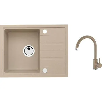 Kuchyňský dřez Alveus - Set dřezu Intermezzo 30 a baterie Kati, beige SETA25843