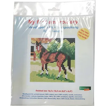 Textilie Moje první vyšívání - 16,5x16,5cm - Koník