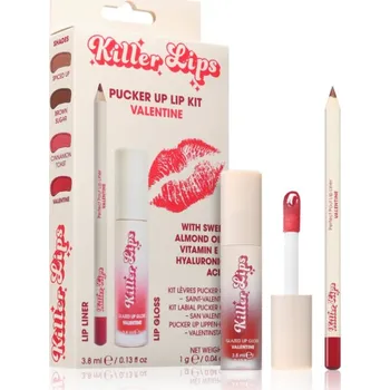 Kosmetická sada Killer Lips Pucker Up Lip Kit lesk na rty 3,8 ml + tužka na rty 1 g kosmetická sada