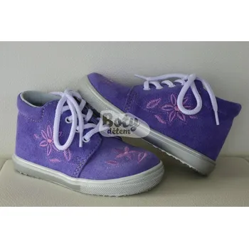 Dívčí tenisky Jonap kožené boty 022 S fialová kytka Velikost: 24