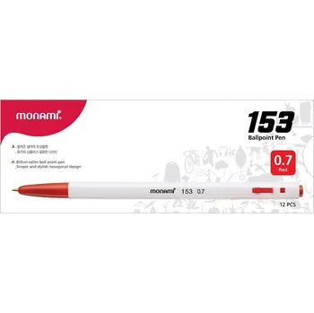 Kuličkové pero MONAMI 153BP-A 0,7 mm červená náplň