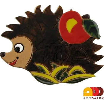 Dekorace do dětského pokoje Ježek z keramiky na zeď (Ježek z keramiky do dětského pokoje)