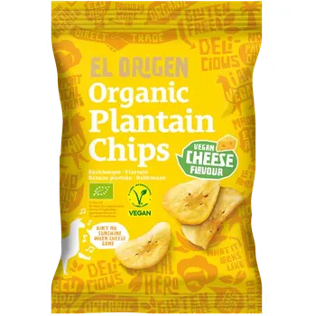 Chips El Origen BIO plantainové chipsy sýr vegan 75g