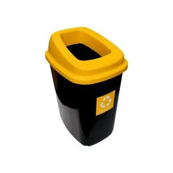 Podlahový mycí stroj Koš na tříděný odpad plast 28 l hranatý ŽLUTÝ