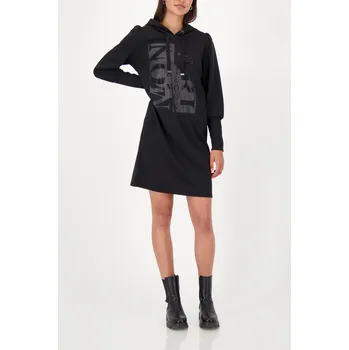 Dámské šaty Monari 809420 černé s kapucí Velikost: 34