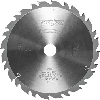 Pilový kotouč Mafell | Pilový kotouč pro univerzální řez ø 160/20 mm Z28-4 WZ/FZ
