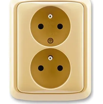 Elektrická zásuvka Kryt dvojzásuvky Tango (5512A-2349 D) béžová ABB ND5512A-A2341 D