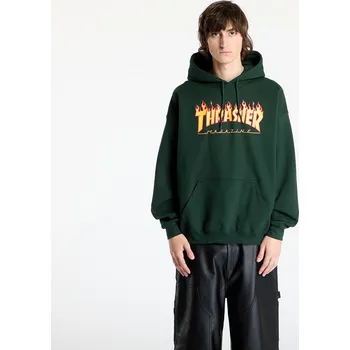 Pánská mikina Mikina Thrasher Flame Logo Hoodie Forest Green S