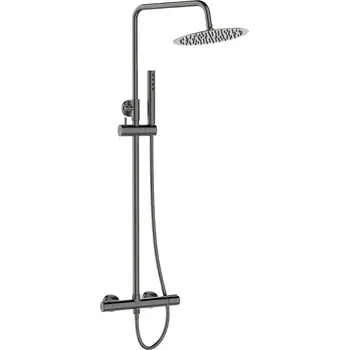 Laveo Pretto, nástěnný sprchový sloup, grafitová, LAV-PLP_10OB