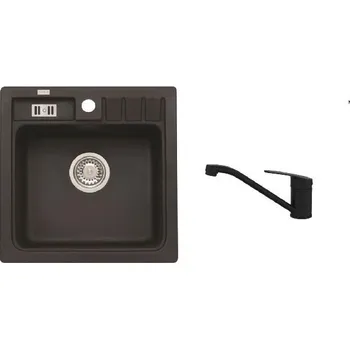 Alveus - Set dřezu Niagara 20 a baterie Clara, carbon SETA25910