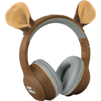 Dřevěná hračka Dětská bezdrátová sluchátka KIDYEARS Medvěd