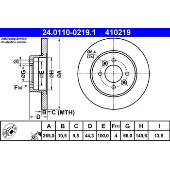 Brzdový kotouč Brzdový kotouč ATE 24.0110-0219.1