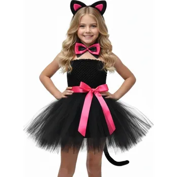 Karnevalový kostým Kostým - kočka Velikost: M (104 - 110, 5 let)