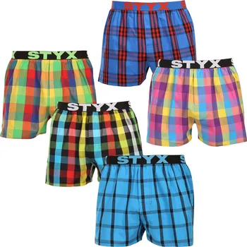 Trenýrky 5PACK pánské trenky Styx sportovní guma vícebarevné (5B0112456) XXL Možnost vrácení zboží ZDARMA do 120 dnů!