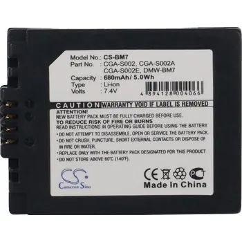 Baterie Cameron Sino CS-BM7 za Panasonic CGA-S002A/1B - neoriginální