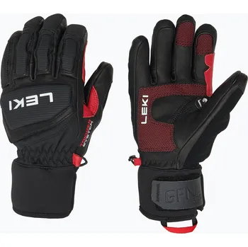Pánské lyžařské rukavice LEKI Griffin Pro 3D black/ red/ white